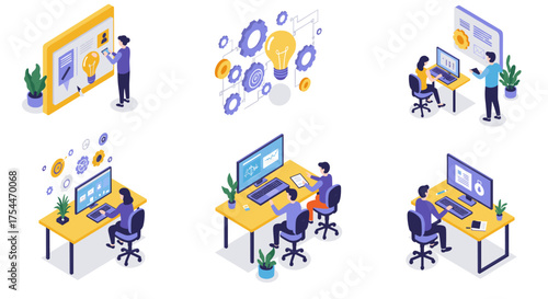 Isometric concepts: innovative ideas and teamwork in office settings