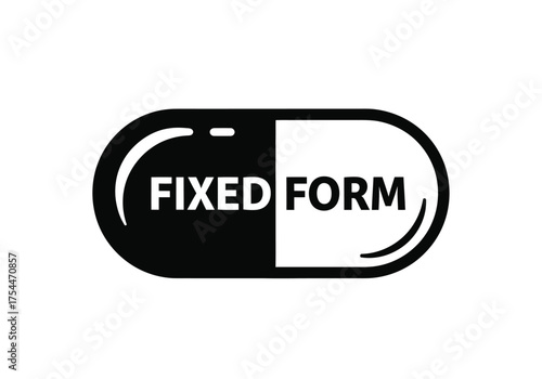 Modern capsule design representing fixed form medication and pharmaceutical solutions.