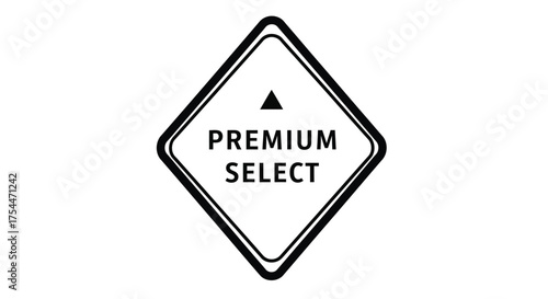 Elegant rhombus emblem with "PREMIUM SELECT" text and small triangle accent