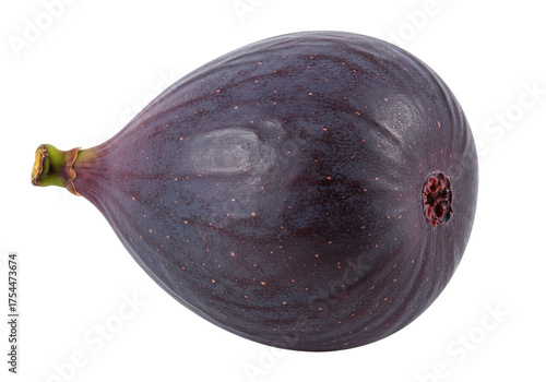 Isolated dark purple fig, ripe fruit, sweet taste, antioxidant and healthy ingredient