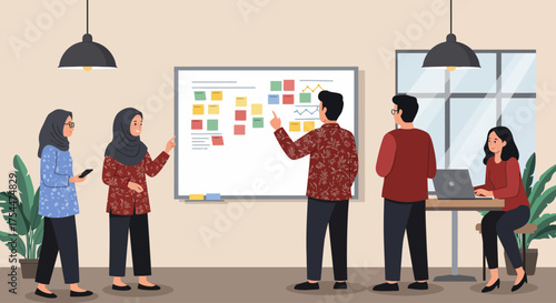 Startup pitch, team collaboration 