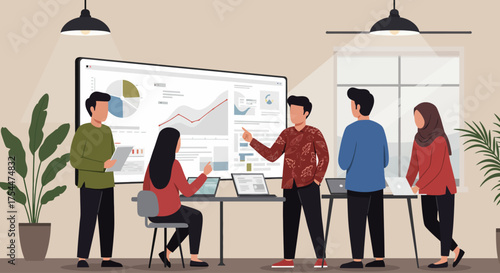 Startup pitch, team collaboration 