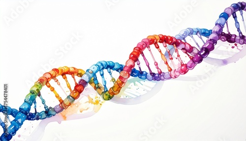 dna structure isolated on white background