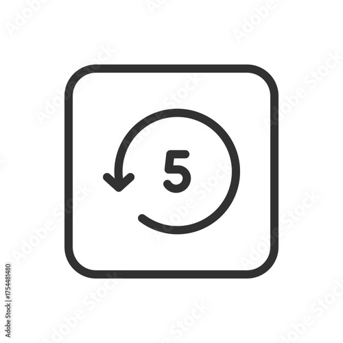 Timer Five Seconds Countdown Icon