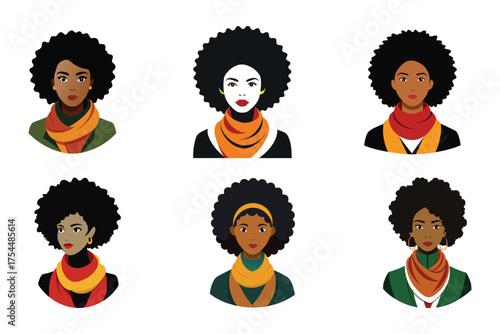 Afro Hair Scarf SVG