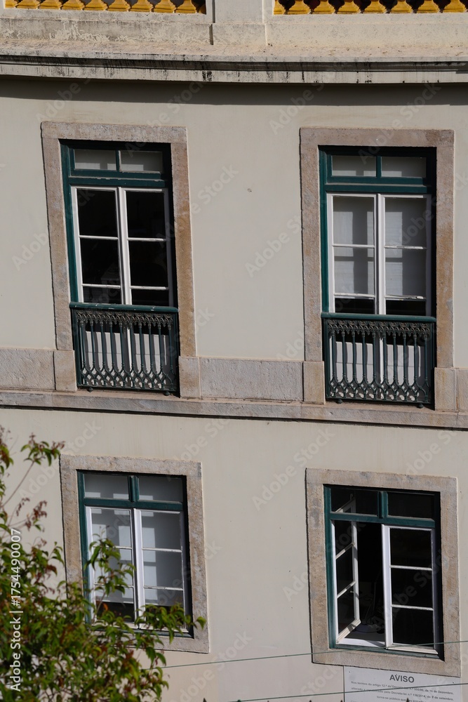 Fototapeta premium Signature Lisbon house(s). Traditional Portuguese colourful house(s) in historical center of Lisbon