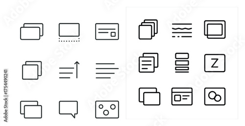 Interface design outline icons set – ui, ux, web and mobile app symbols