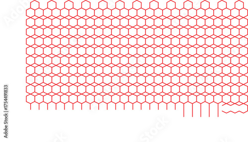 Hexagonal pattern cyberspace .Colorful Hexagon Grid tech pattern. Eps 10