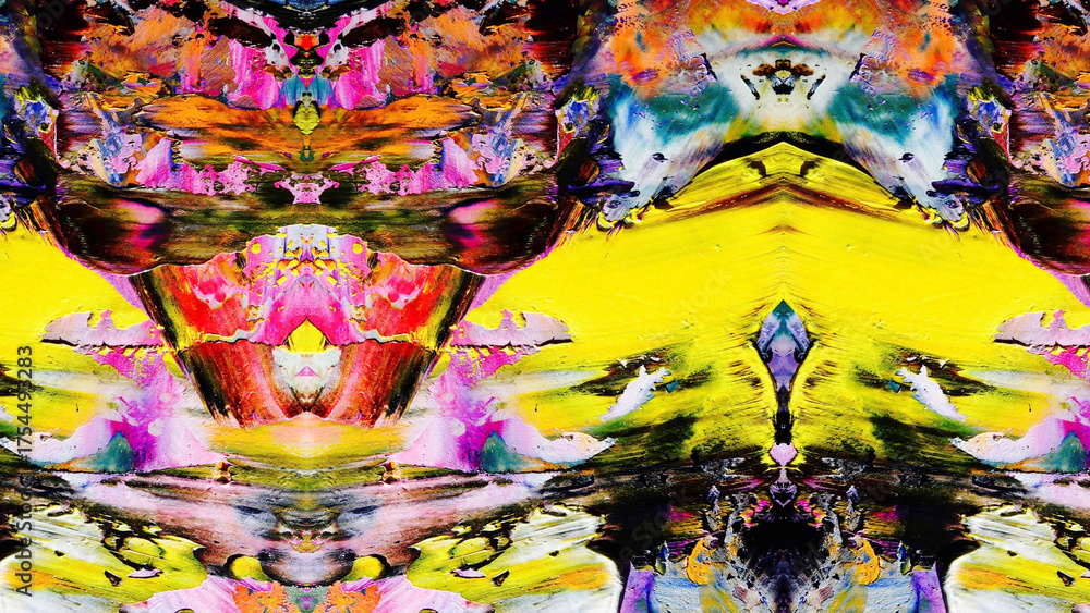 Fototapeta premium Abstract art background . Hand painting artwork on canvas .