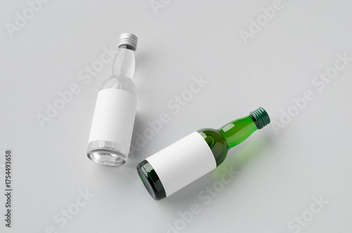 Miniature spirits, liquor bottle mockup