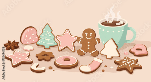 Warm up your holiday spirit with these delightful gingerbread cookies and a steaming mug of cocoa, perfect for creating cozy winter memories and festive cheer
