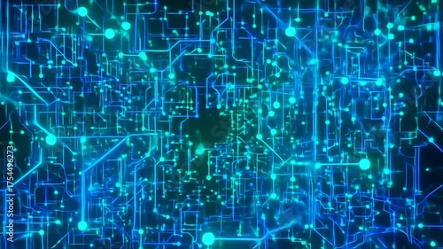 Abstract glowing circuit board pattern (1)