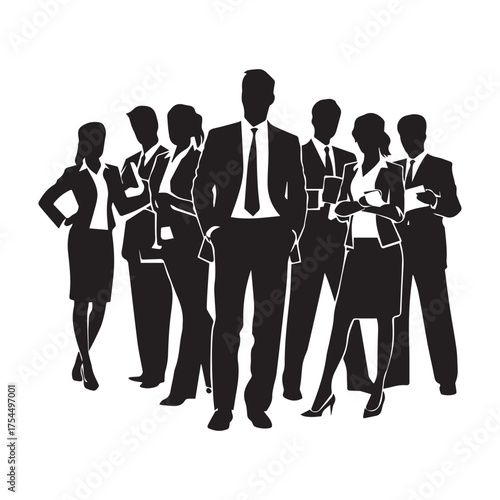 Business Team Meeting Silhouette