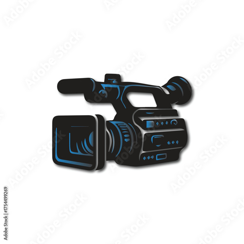Video camera camcorder vector icon illustration