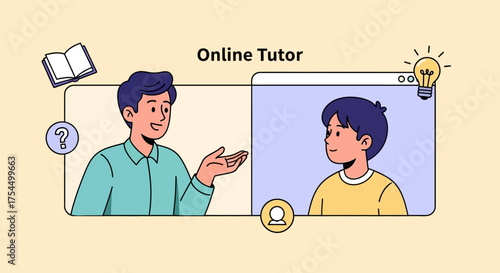 Online Tutor Helping Student With Education.