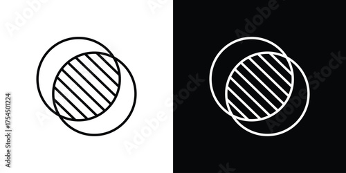 Opacity icon in black line illustration. Design logo for app, UI.