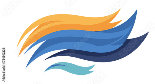 Abstract flowing waves of color representing movement and energy.