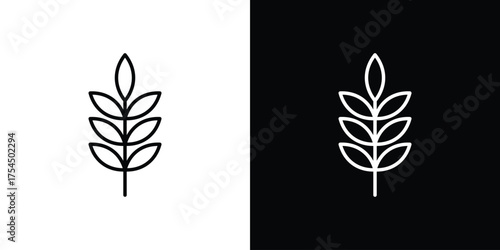 Malt icon in black line illustration. Design logo for app, UI.