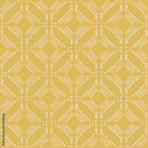 Soft maximalist organic triangles seamless pattern, moody wall Scandinavian luxe. Textured linen yellow linen print. Muted tone spring southwest bohemian digital paper