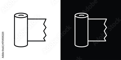 Gauze icon in black line illustration. Design logo for app, UI.