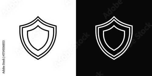 Durable icon in black line illustration. Design logo for app, UI.