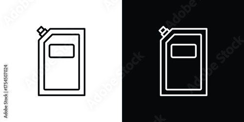Doy in black line illustration. Design logo for app, UI. pouch icon in black line illustration. Design logo for app, UI.