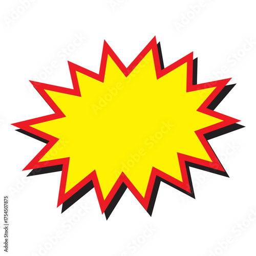 Discount Starburst - Pop Art Explosion Shape, Sale and Promotion Design Element