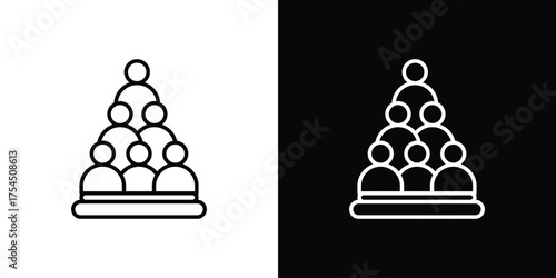 Committee icon in black line illustration. Design logo for app, UI.