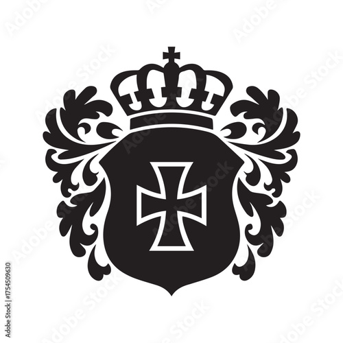 Adobe Stock Title Royal coat of arms vector emblem