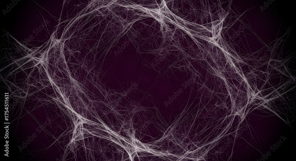 Obraz premium Abstract Web Pattern on Dark Background.
