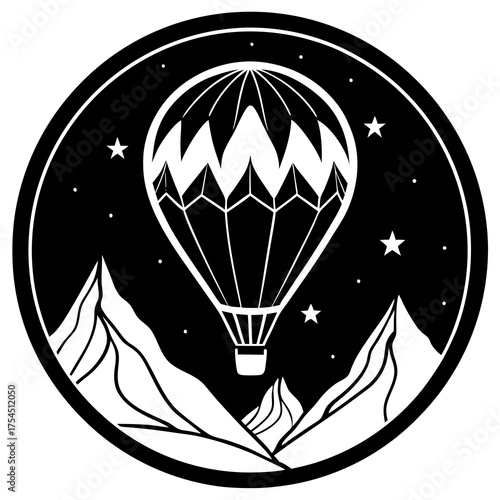 High Altitude Mountain Vector Design | Adventure Peak Printable Graphic