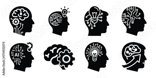 ai innovation minimal icon set