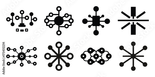 algorithm minimal flat icon set