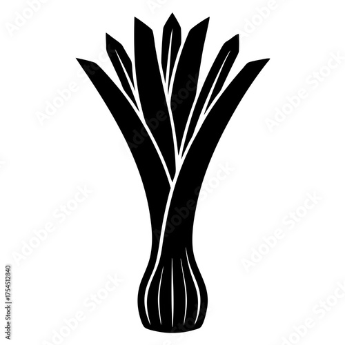 "Leek Icon Vector - Fresh Vegetable Graphic Design for Digital Use"