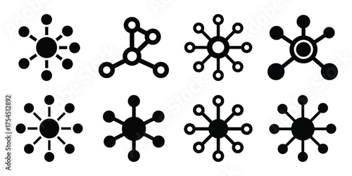 data network minimal icon set