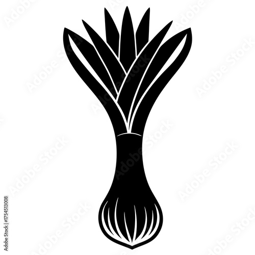 "Leek Icon Vector - Fresh Vegetable Graphic Design for Digital Use"
