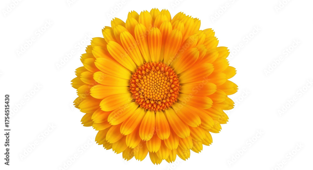 Εκτύπωση καμβά Isolated Vibrant Flower Head for Nature Photography with a Textured Center Patte