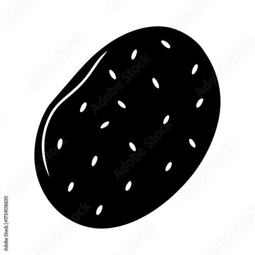 Potato Icon Vector – Fresh Vegetable Food Symbol for Print & Digital Use