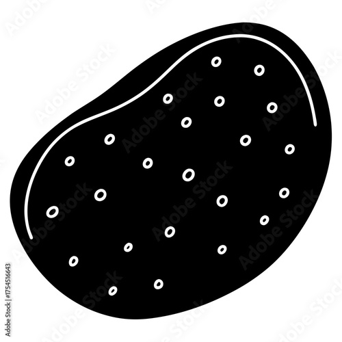 Potato Icon Vector – Fresh Vegetable Food Symbol for Print & Digital Use