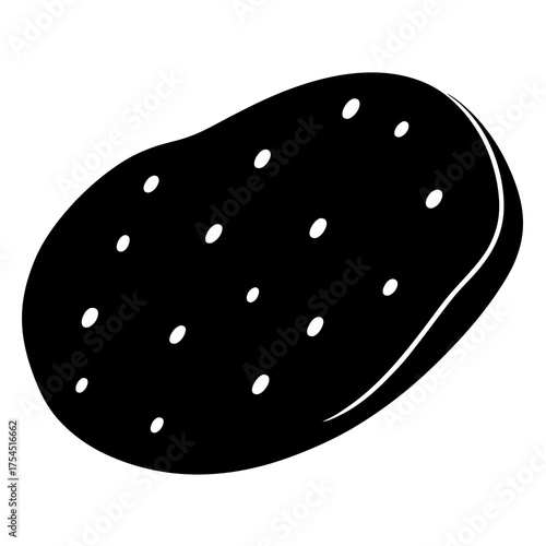 Potato Icon Vector – Fresh Vegetable Food Symbol for Print & Digital Use