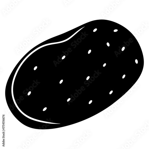 Potato Icon Vector – Fresh Vegetable Food Symbol for Print & Digital Use