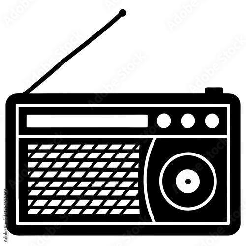 Radio Icon Graphic | Modern Digital Icon for Print & Web