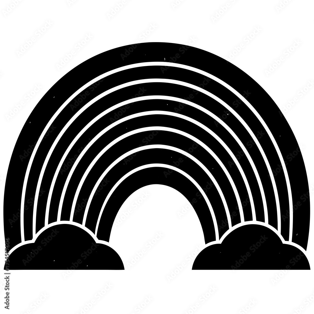Naklejka premium Rainbow Icon Vector – Colorful Spectrum Symbol for Print & Digital Design
