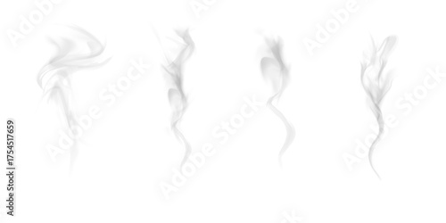 Realistic Smoke Texture PNG Background.