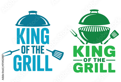 King of the Grill Logo – BBQ and Barbecue Chef Vector Design