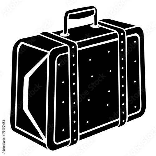 Minimalist Suitcase Icon for Travel & Business Design