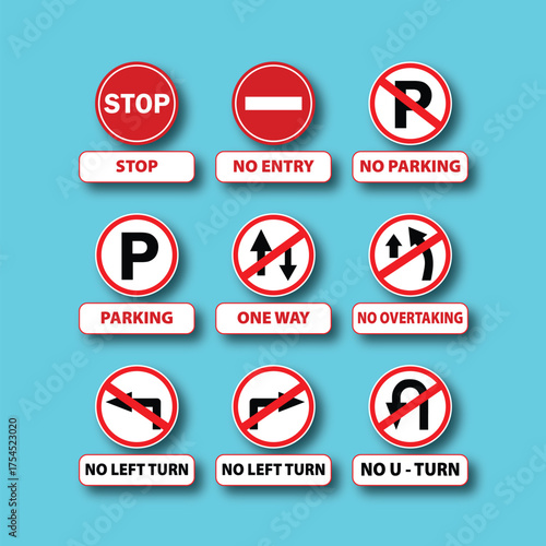 Collection of Red and White Circular Traffic Prohibition Road Signs Free Download Collection of Red and White Circular Traffic Prohibition Road Signs - GFXLoad