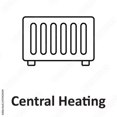 Central heating Vector icon which can easily modify or edit