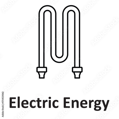 Electric energy Vector icon which can easily modify or edit