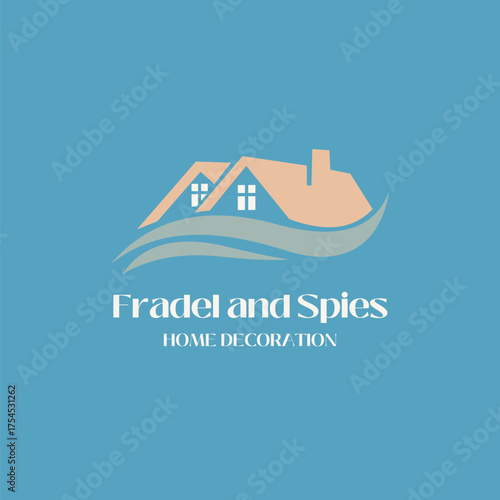 Elegant home decoration logo design for modern interior design businesses and real estate branding